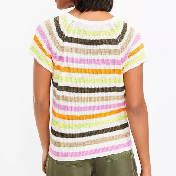 LOFT Striped Wedge Sweater Tee - Picture 3 of 5